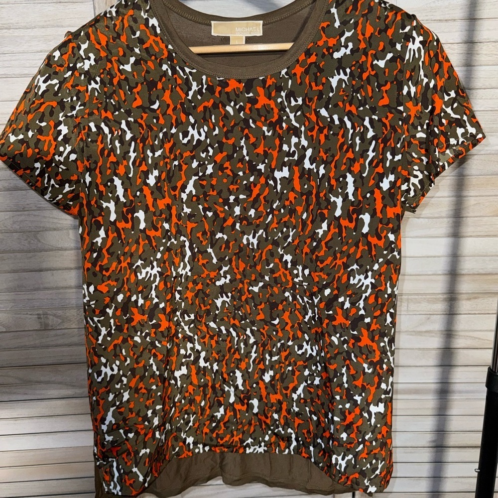 Michael Kors Vibrant Camouflage Short Sleeve Tee
